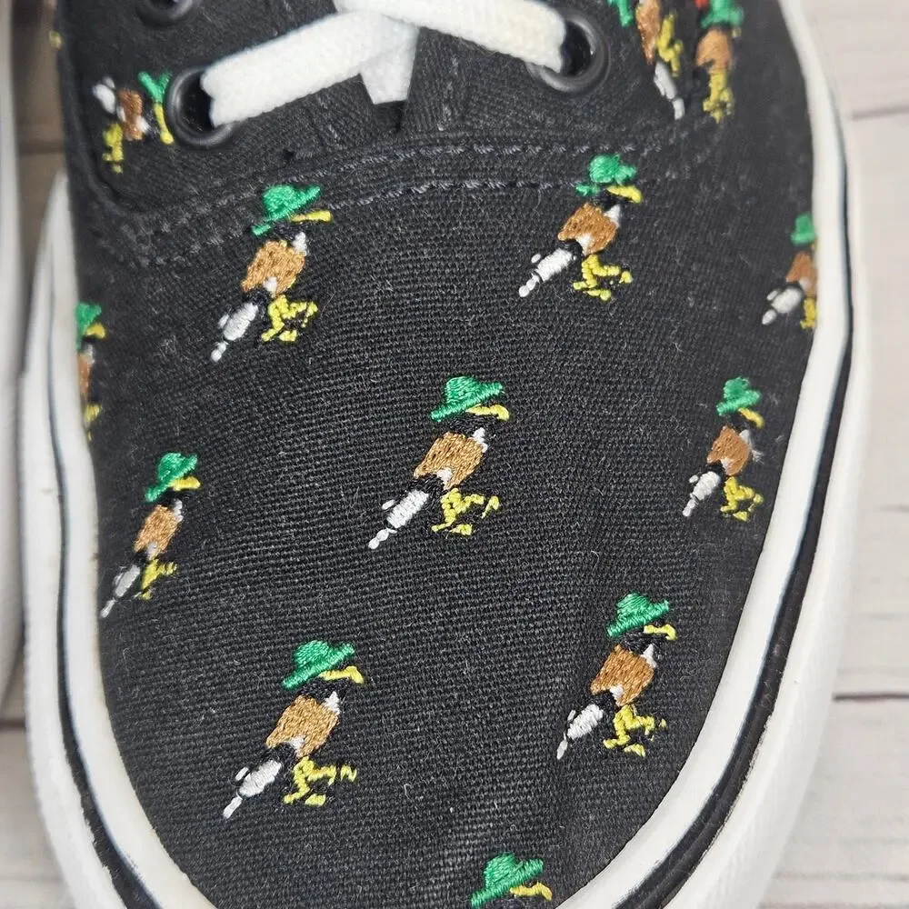 Vans Authentic Men's 9 Black Duck Print UltraCush Skate Casual Shoes